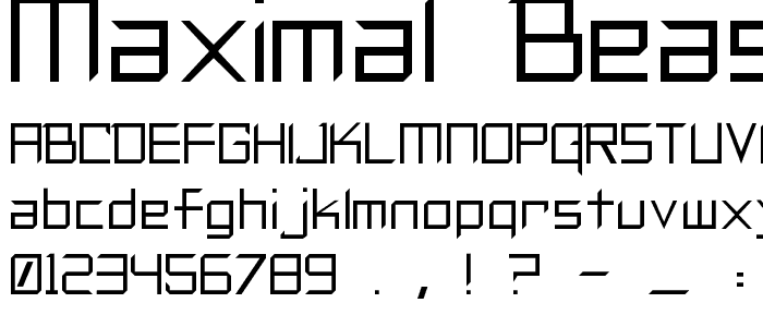 Maximal Beasts font